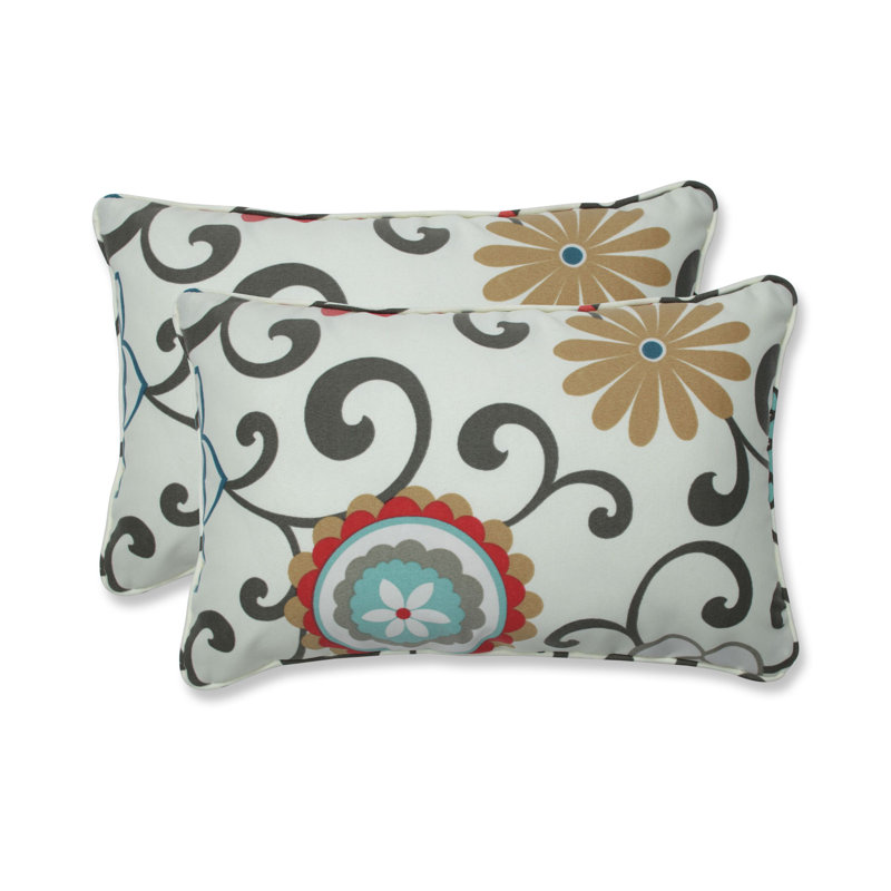 Coussin lombaire intérieur / extérieur Pom Pom Play, 11,5 po x 18,5 po
