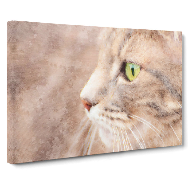Portrait Of A Cat Vol.13 Painting - Wrapped Canvas, 35cm H x 76cm W x 3cm D