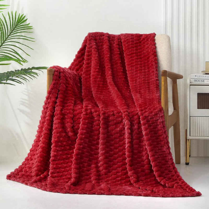 Jeté tricoté, Rouge