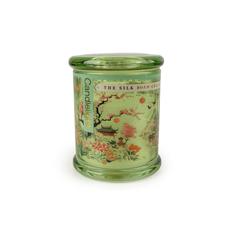 Fresh Scented Jar Candle with Glass Holder