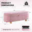 Banc ottoman de rangement ovale de 51,2 pouces avec pieds en bois-1029285323