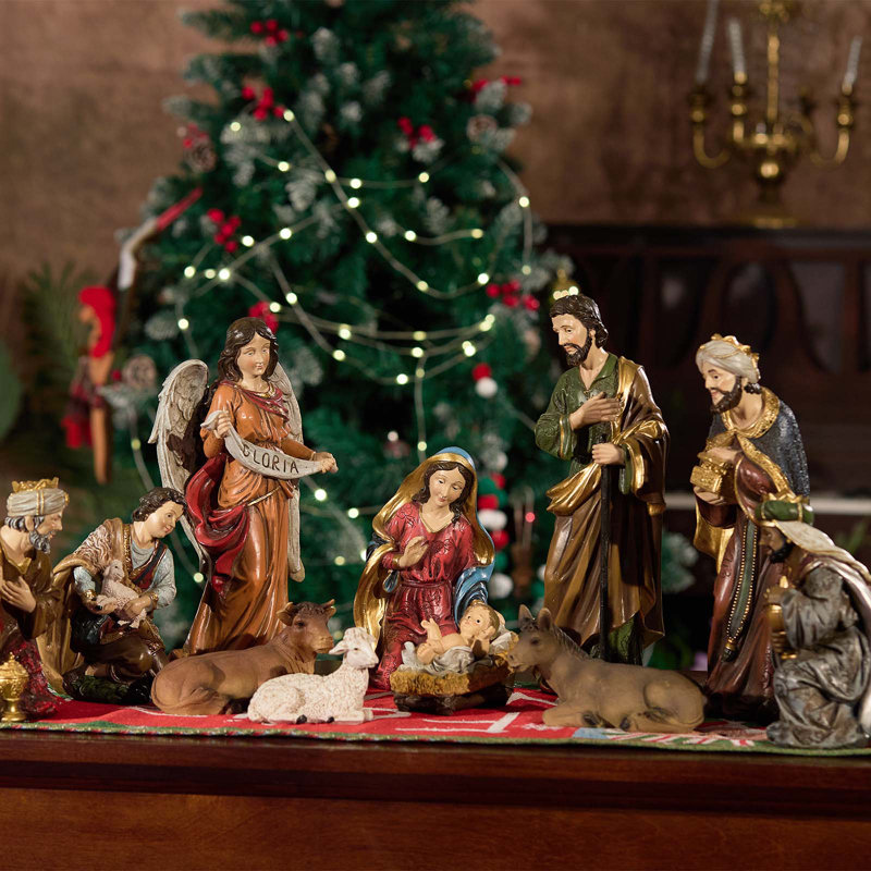 Christmas Nativity Set, 21cm H x 43cm W x 25cm D