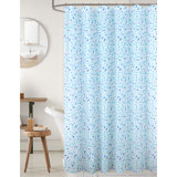 Terrazzo Peva Waterproof Shower Curtain With Hooks