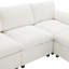 Canapé modulaire en U avec poches de rangement, 2 repose-pieds mobiles, coussins d'accoudoirs, combinaison libre, canapé moderne à 5 places pour salon et appartement, chenille-1562881656
