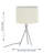 Bigord 52cm Polished Chrome Plate Table Lamp Set