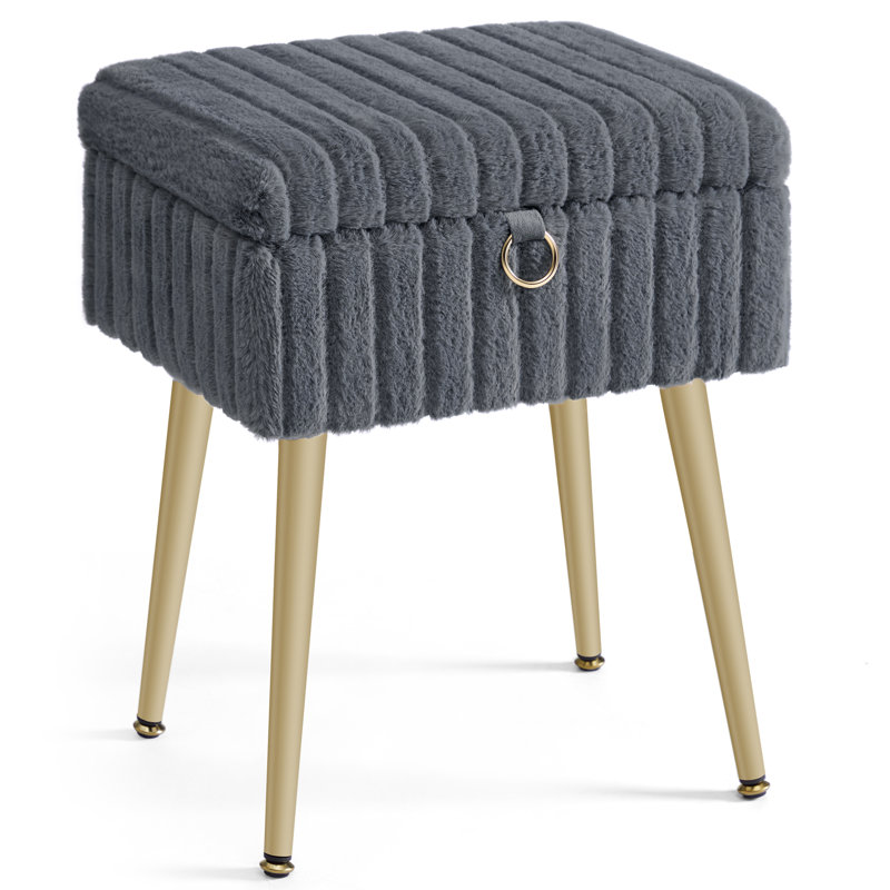 Steel Accent Stool, Grey