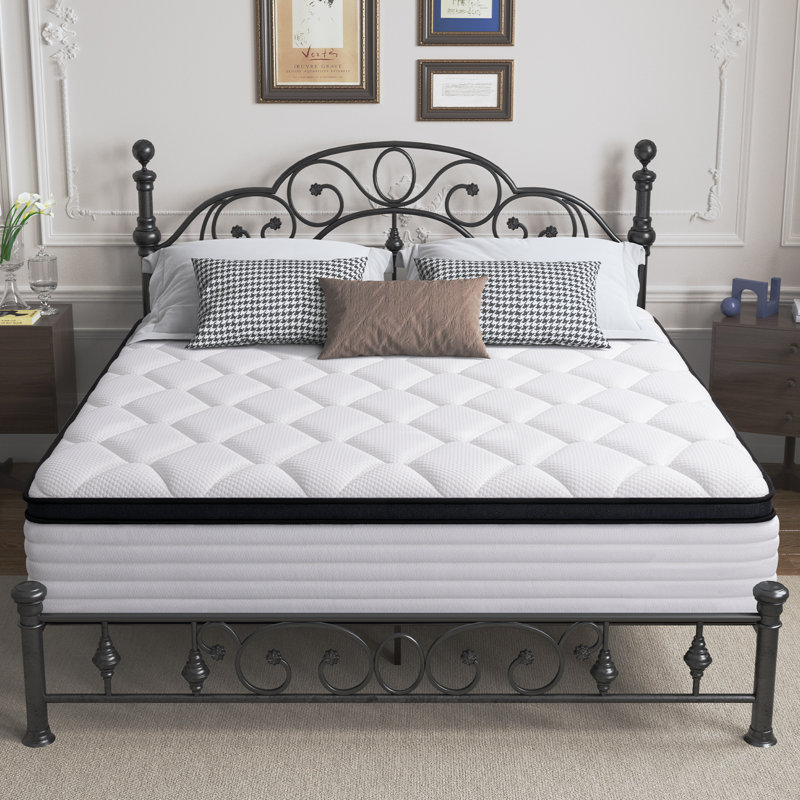 22cm  and 25cm No-Noise Pocket Sprung and Memory Foam Mattress Plush Feeling, Mattress in a Box, 25cm, Single (3')