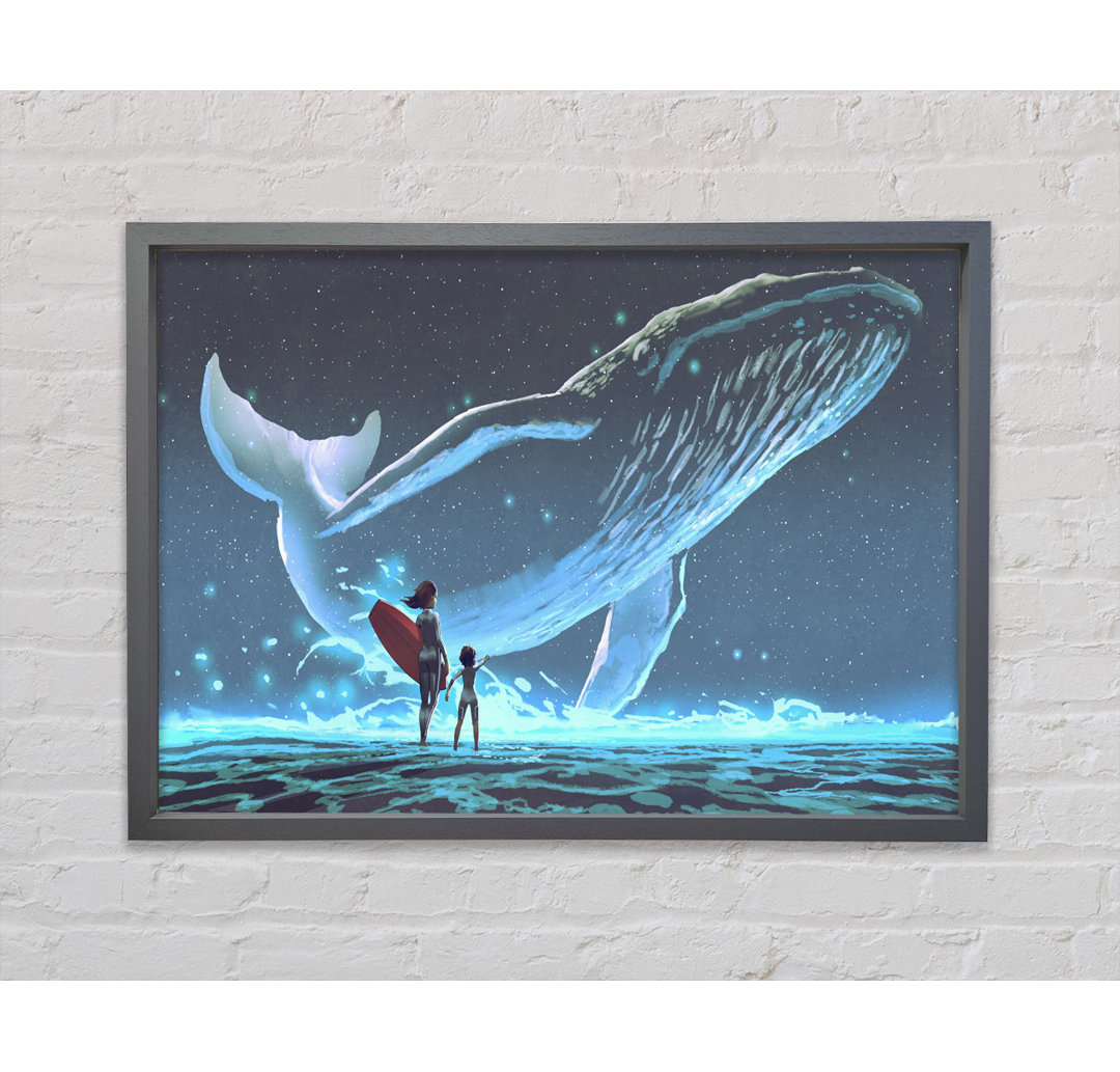 Spirit Whale Splash Gerahmter Druck