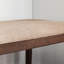 Banc rembourré en bois massif noyer-473370164