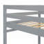 Lit simple mezzanine haute sans sommier nécessaire & amp; Support solide, gris