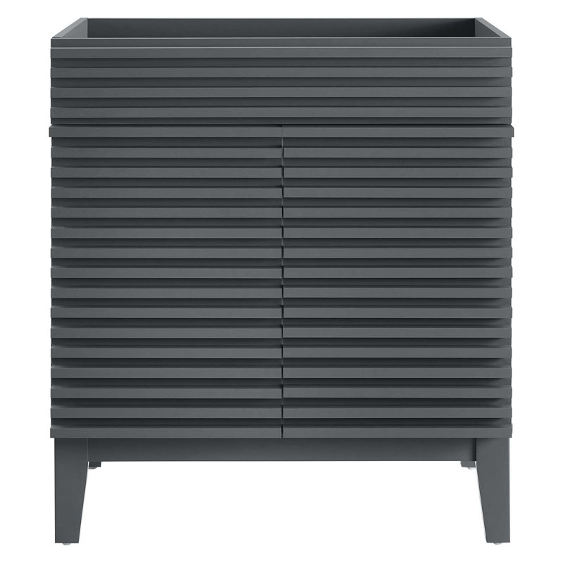Base de meuble-lavabo simple 29 po Modway Render, gris