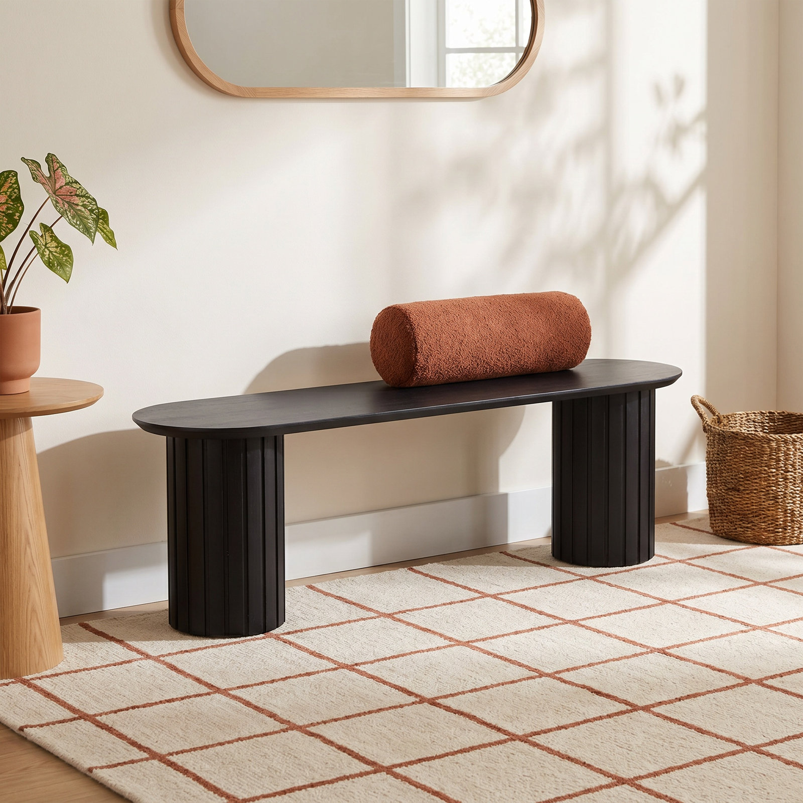 Daley 59" Dining Bench, Black