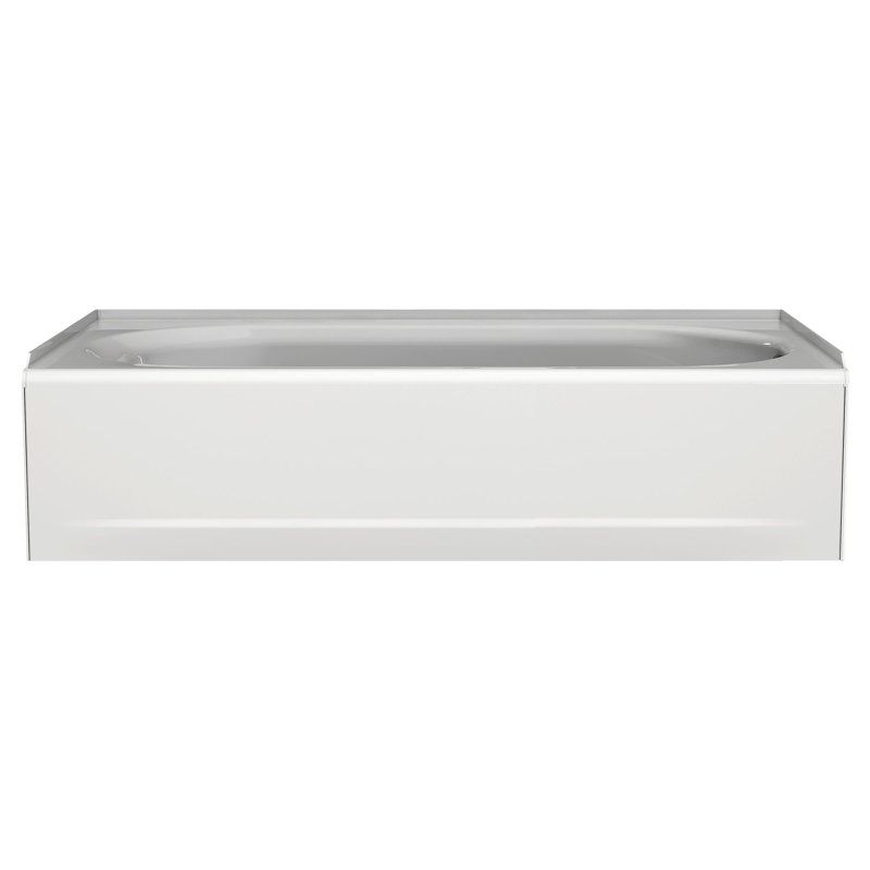 Princeton 60'' x 30'' Soaking Porcelain Bathtub, White, Right