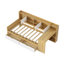 Lit de jour en L avec bureau - simple, naturel et blanc