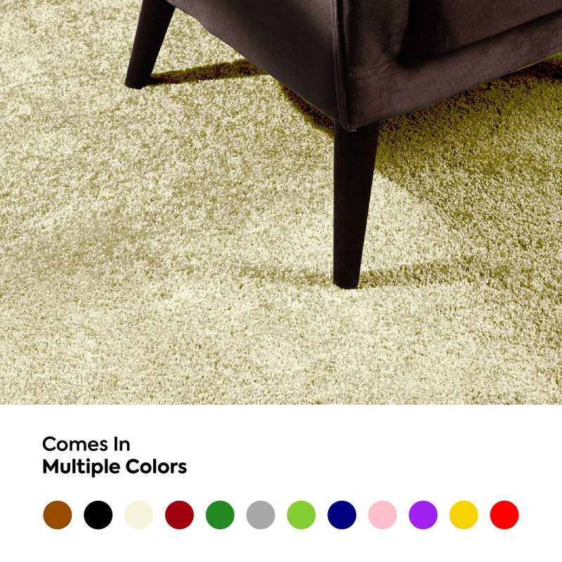 Furnish My Place Modern Plush Pet and Kids Friendly Solid Color Yellow Area Rugs, Stain & Fade Resistance, Perfect for Living Room, Dining Room, Bedroom, Playroom and Kidsroom, Event, Wedding Rug