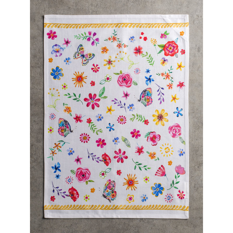 Cotton Floral Tea Towel Kitchen Towel