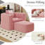 Canapé-lit convertible en molleton convertible 40 po Yardgrace, fauteuil d'appoint avec coussin-316805835