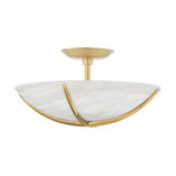 Wheatley - 4 Light Semi Flush - Aged Brass Finish