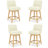 Malakeh Swivel Upholstered Counter Stool with Solid Wood Frame-100865024-100865027