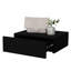 Rangement flottant noir pour chambre à coucher - Gain de place, table de chevet en bois, avec espace-876202236