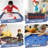54” 4-in-1 Swivel Multi-game Table - Combo Game Table Set with Air Hockey, Billiards, Foosball, Ping Pong