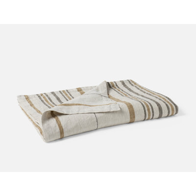 Mojave Organic Linen Flatweave Throw Blanket