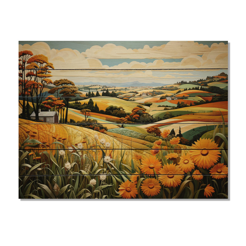 Vangogh The House In Arles III On Wood Print, H 10 po x l 20 po x P 0,78 po