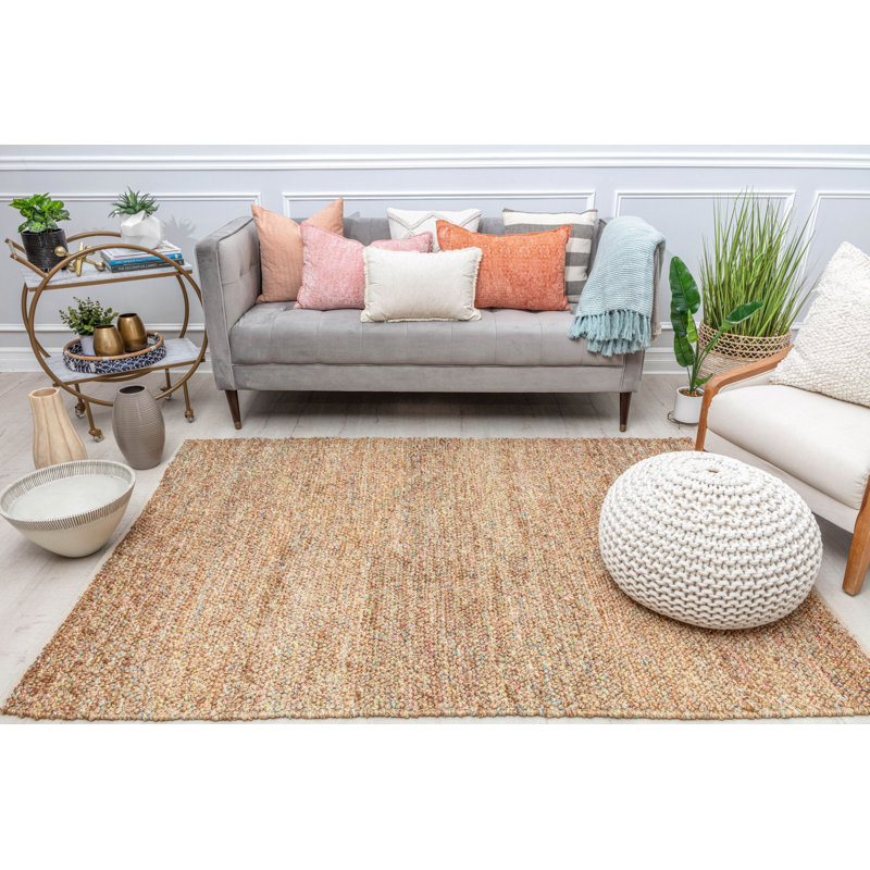 Tapis doré confettis Dorian Farmhouse, Rectangle 5 pi x 7 pi