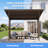 Domi 8x10 FT Hardtop Gazebo, Freestanding or Wall Mounted Metal Pergola-126652871-126652870