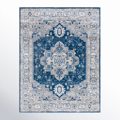 Aurich 851 Area Rug In Navy / Grey