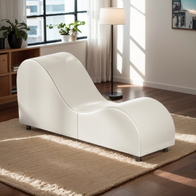 Velvet Yoga Chair, Modern Curved Yoga Chaise Lounge Chairs For Adults Exercise, Adult Yoga Chaise Indoors For Relaxation, Small Chaise Lounge Chair Fo by Wrought Studio