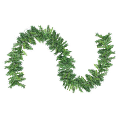 Guirlande de Noël 9 pi x 10 po à 2 tons de pin artificiel - non éclairée