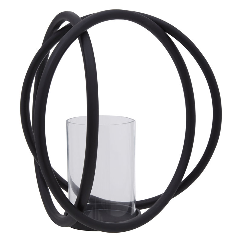 Aura Glass Tabletop Hurricane, 31cm H x 32cm W x 31cm D