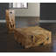 Teak Chunk Square Pedestal Plant Stand-49609717