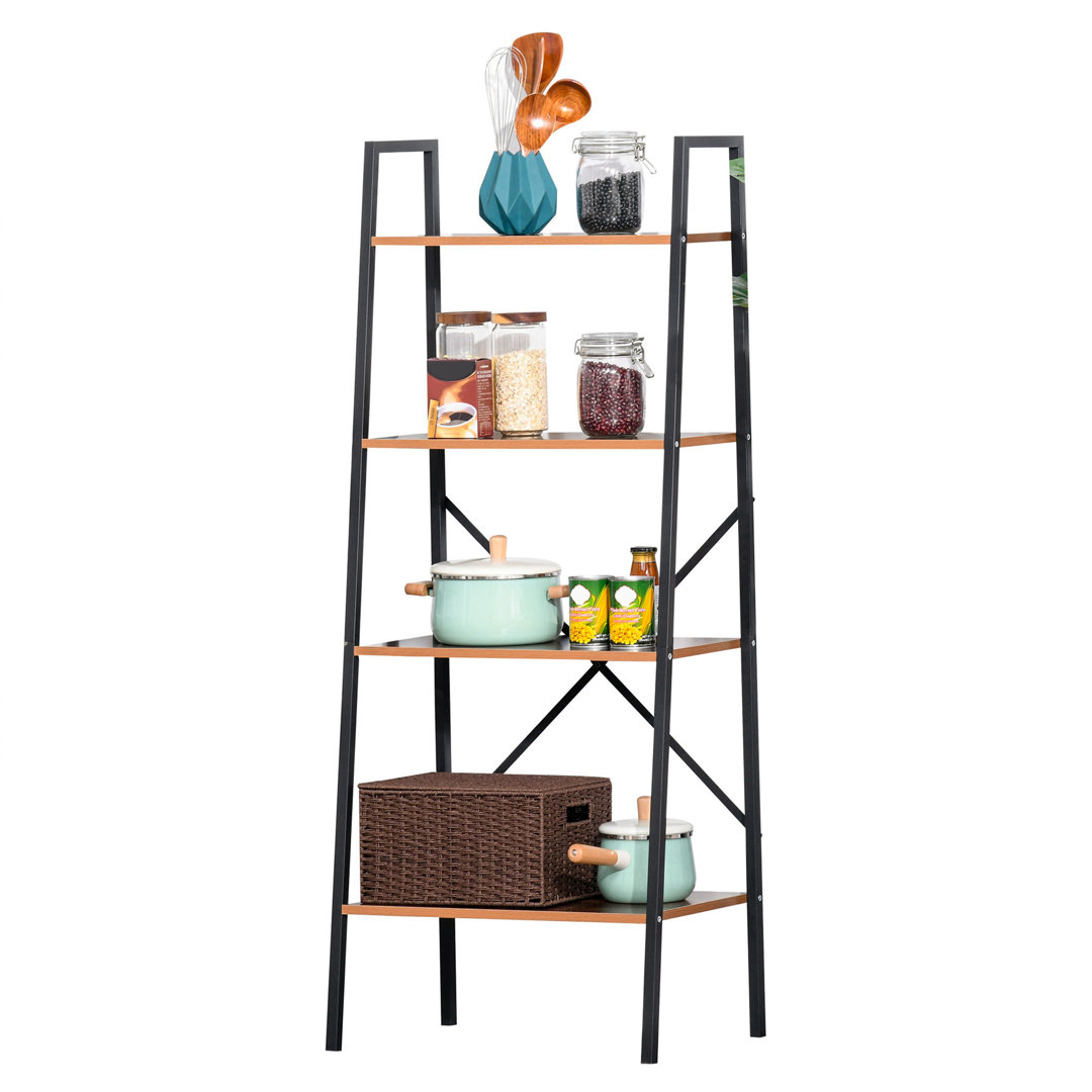 Devrek 145cm H x 60cm W Steel Ladder Bookcase