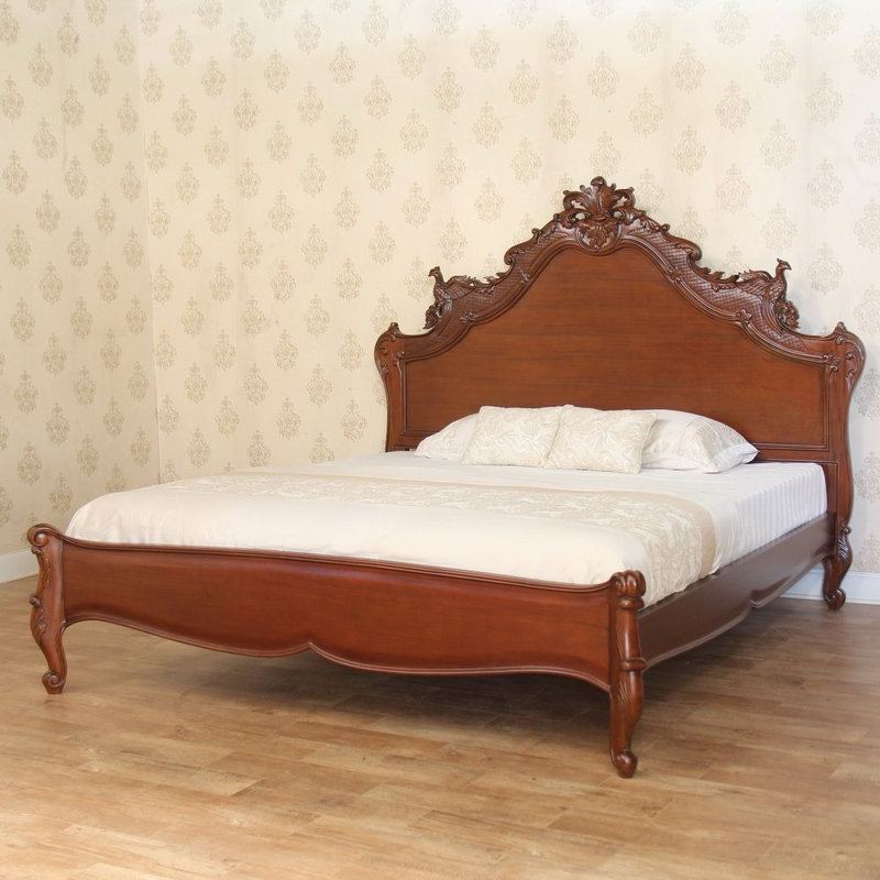 Baker Solid Wood Bed, Kingsize (5'), Wax