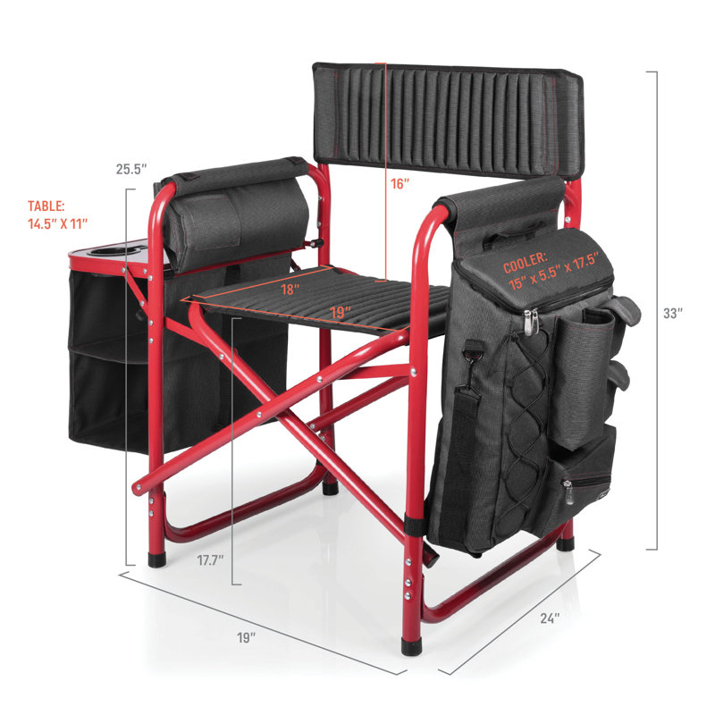 Deluxe Fusion Outdoor Chair with Side Table & Soft Cooler - Beach and Camping Ready