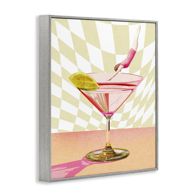  Plongée dans un cocktail, estampe numérique de Daphne Polselli, Estampe numérique Farmhouse, H 30 po x l 24 po
