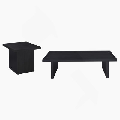 Caroline Black Rectangular Engineered Laminate Coffee Table