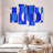 Abstract Blue Hexagons Multi Piece Canvas Print-103064191