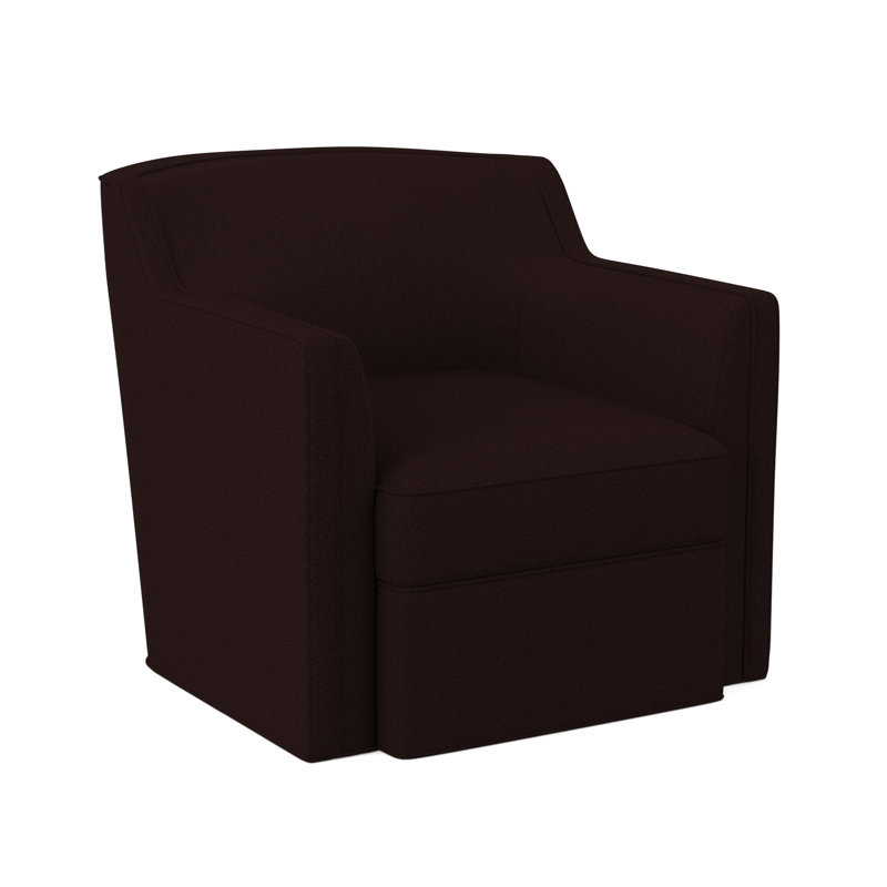 Fauteuil pivotant Camber, Mélange de polyester acajou Margaret