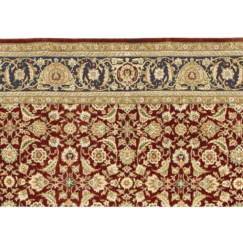 Hand Knotted Oriental Area Rug in Black/Navy/Red, Rectangle 11' x 18'