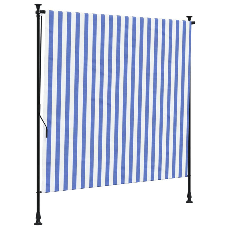 Store extérieur vidaXL bleu et blanc, L 59,1 po x L 106,3 po, Bleu