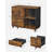 Lateral File Cabinet With 3 Drawers And Open Shelves, Mobile Office Storage Solution For Printer, Files, And Supplies