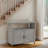 Patio Bar Table With Storage, Buffet Cabinet Sideboard