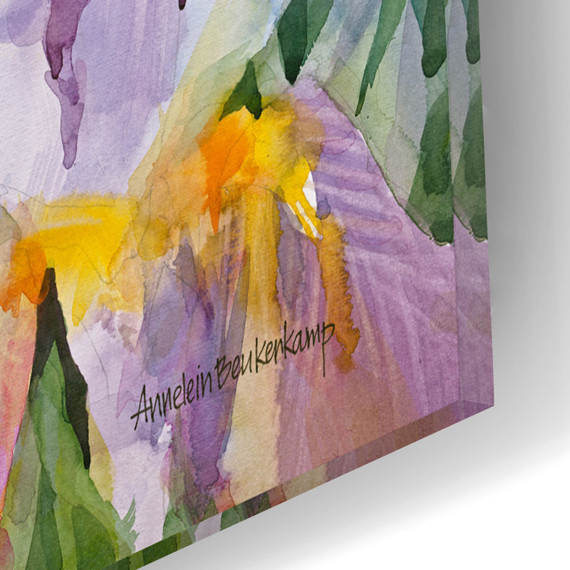 «Garden Meeting» par Annelein Beukenkamp, art mural en verre acrylique, H 16 po x l 12 po x P 0,13 po