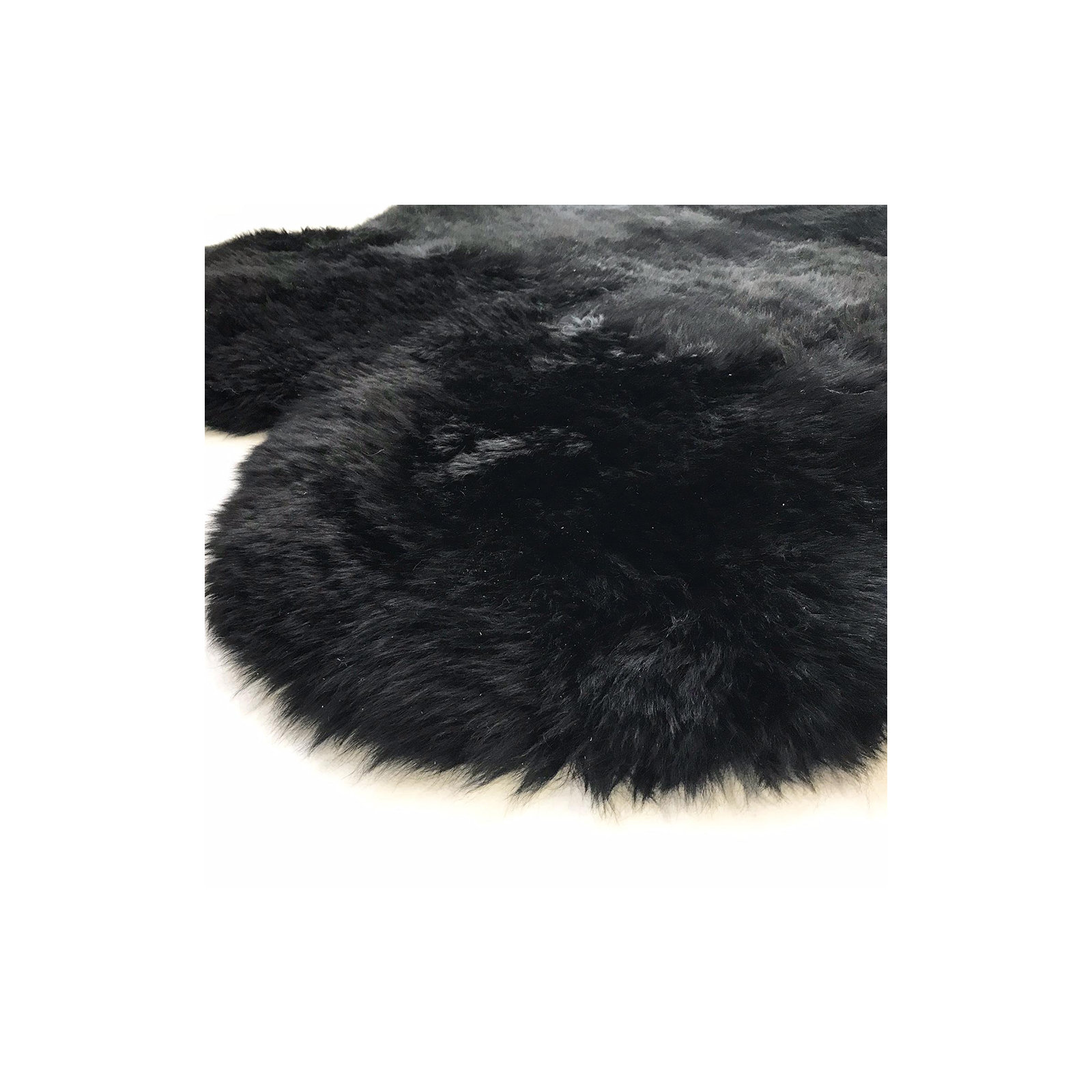 Laurens Sheepskin Black Rug, Novelty 2' x 3'