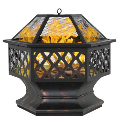 Hexagon Steel Smokeless Fire Pit