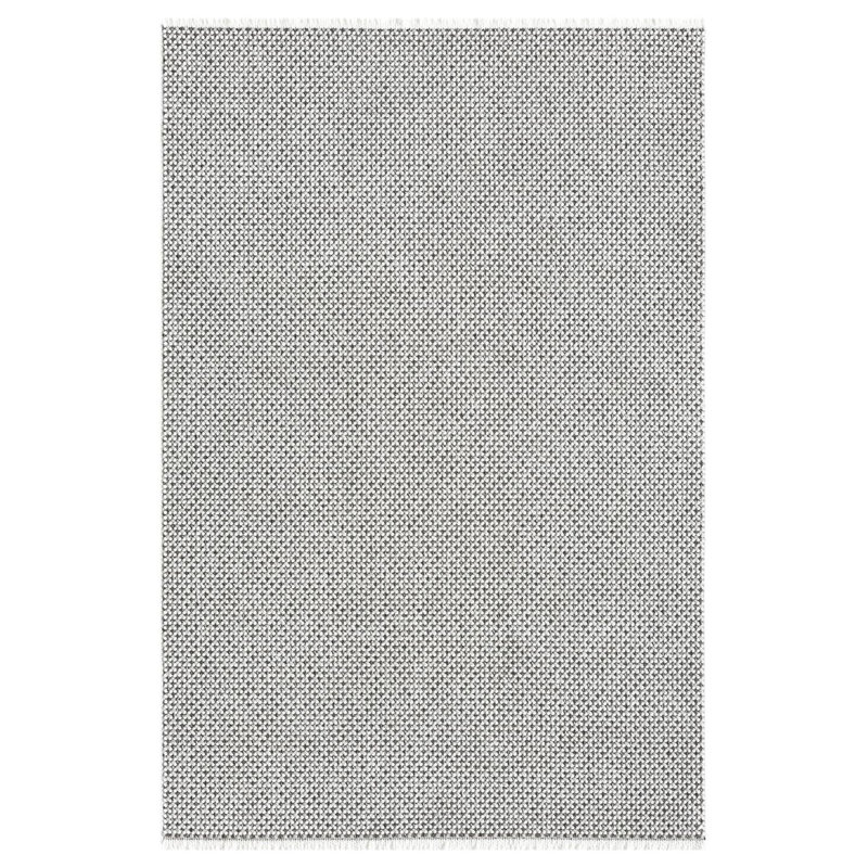 Textured Fringed Area Rug, Rectangle 4' x 6', Dark Gray
