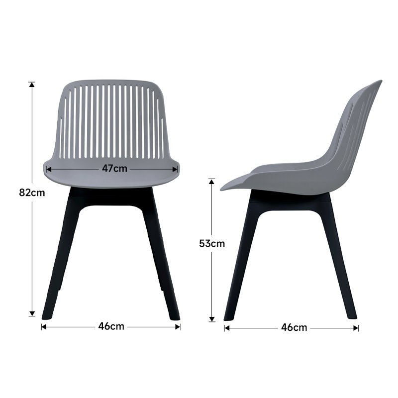 53 H Upholstered Dining Chair in Grey